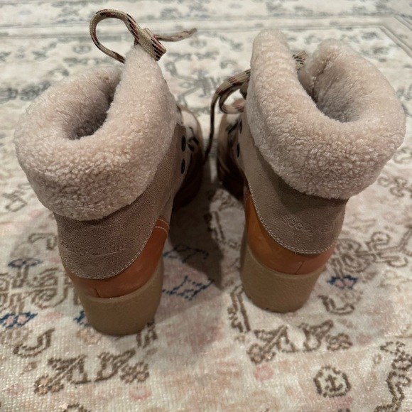 See by Chloe Eileen Tan Block Heel Ankle Boots | Size 39 - Picture 5 of 9